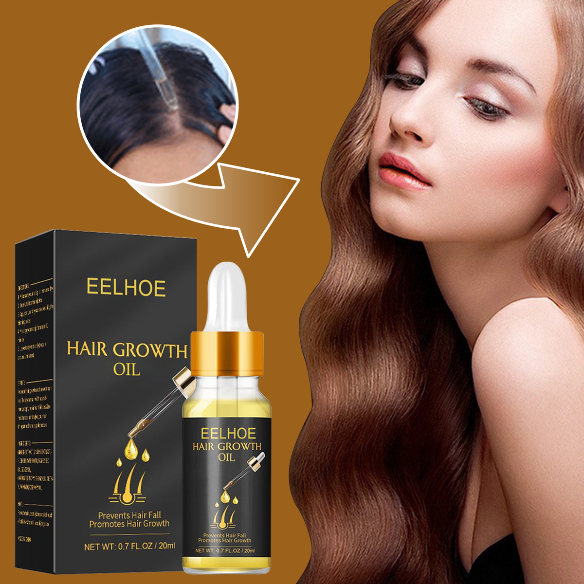 LAVDIK Hair Growth Serum Oil 20ml – Scalp Nourishing & Fuller-Looking Hair Care