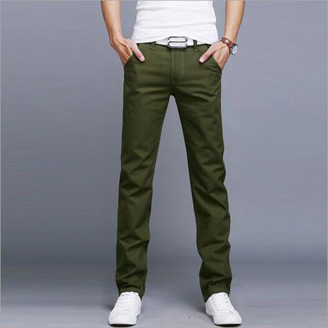 Men’s Slim Fit Straight-Leg Pants – Summer Casual Trousers