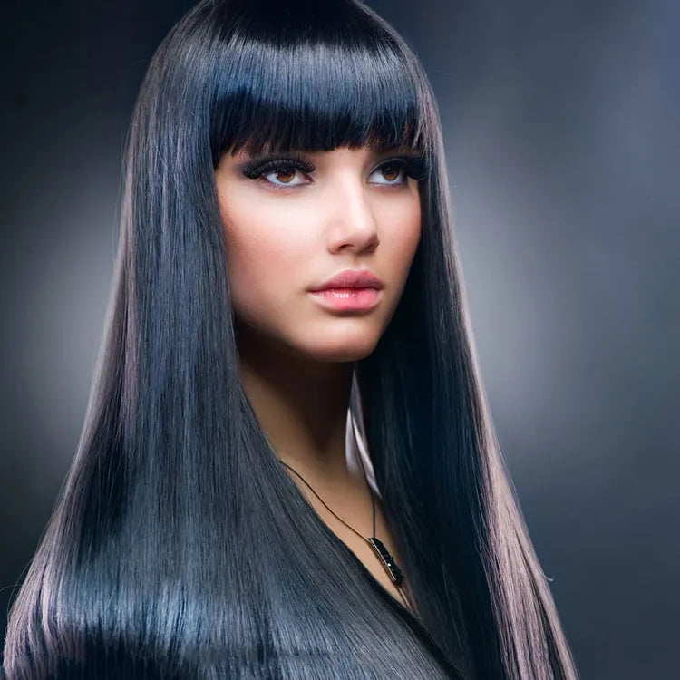 22-Inch Invisible Wire Hair Extensions – Silky Straight Clip-Free Halo Hairpiece for Women