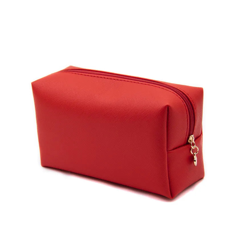 PU Leather Cosmetic Bag – Large Capacity Waterproof Travel Organizer