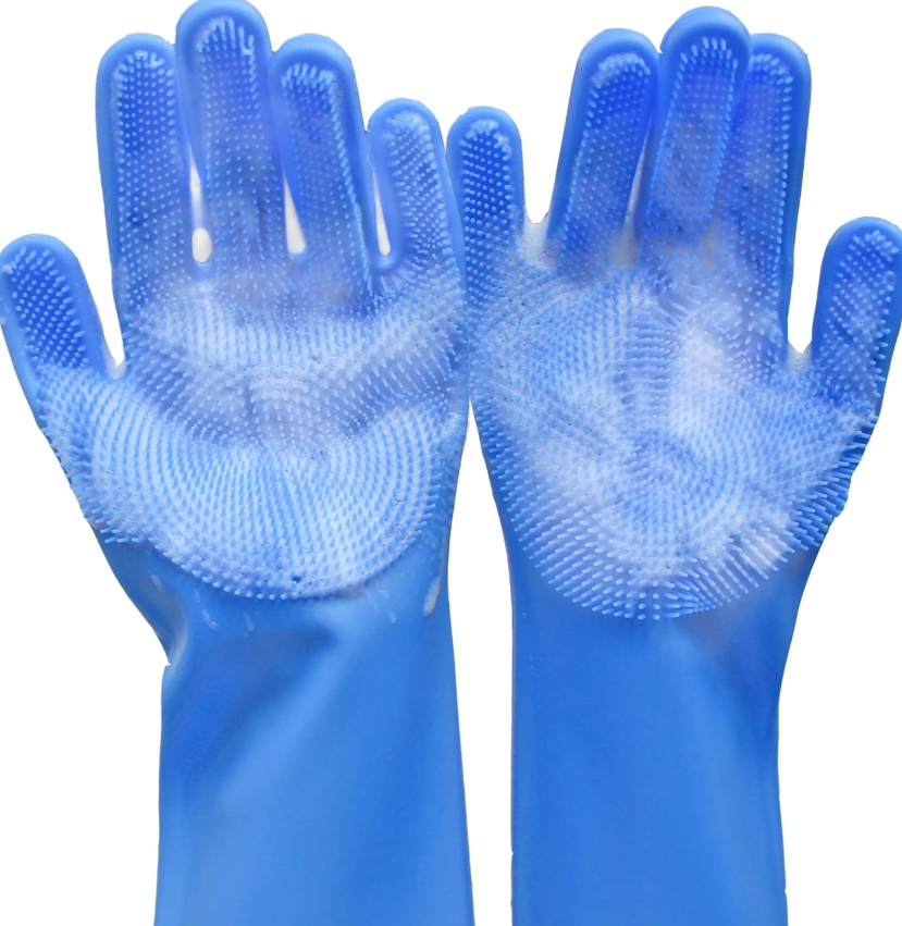 Pet Grooming Gloves – Five-Finger Deshedding & Massage Gloves for Dogs & Cats
