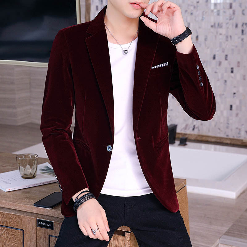 Men’s Slim Fit Corduroy Blazer – Classic Lapel Casual & Semi-Formal Jacket, M–3XL