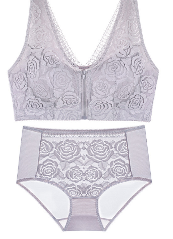 Charlotte Plus Size Wireless Bra & Panty Set – Comfortable Matching Lingerie