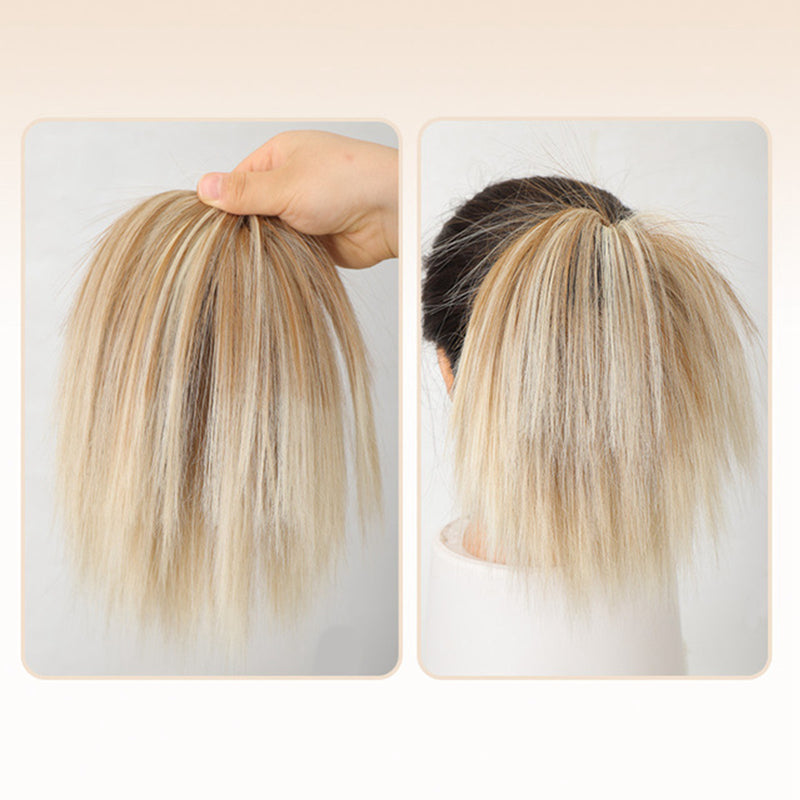 Fashion Ponytail Elastic Hair Tie & Bun Extension – Curly Hairpiece for Women