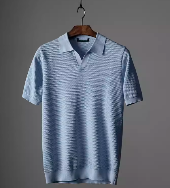 Gerardo Men’s Cotton Knit Polo Shirt – Short Sleeve Casual T-Shirt