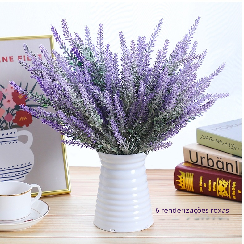 Everlasting Lavender Faux Flower Bouquet – Lifelike Artificial Floral Decor