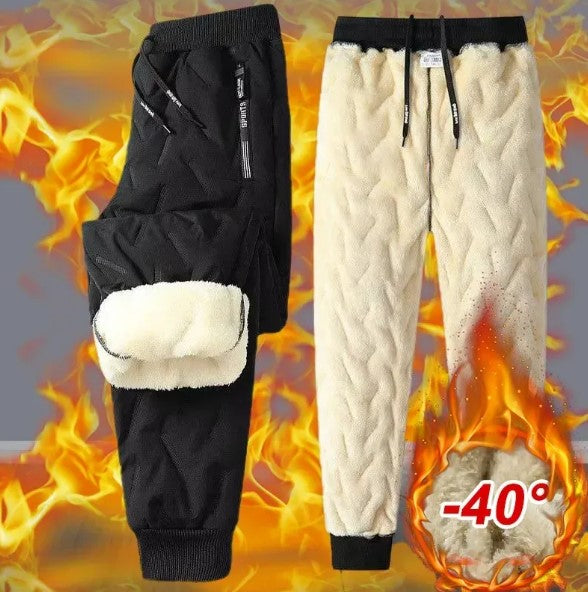 Men’s Plush Thick Fleece Sweatpants – Warm Casual Jogger Pants – USA