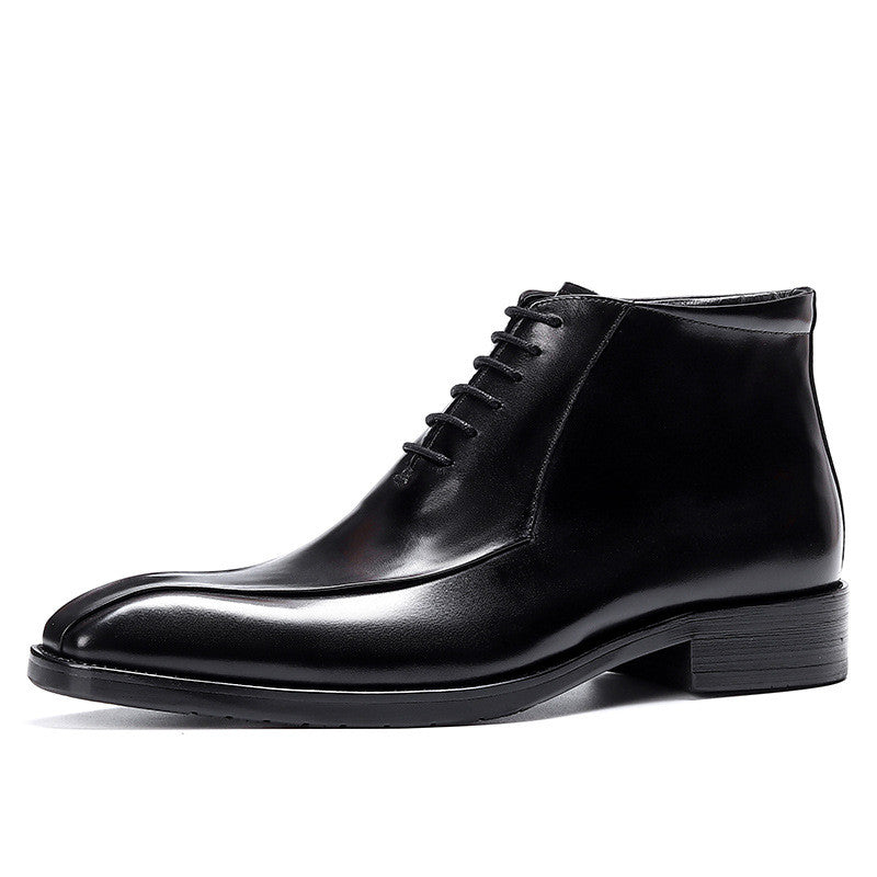 Men’s Genuine Leather Pointed-Toe Dress Shoes – Elegant Formal Footwear
