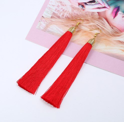 Long Tassel Dangle Earrings for Women – Elegant Statement Jewelry