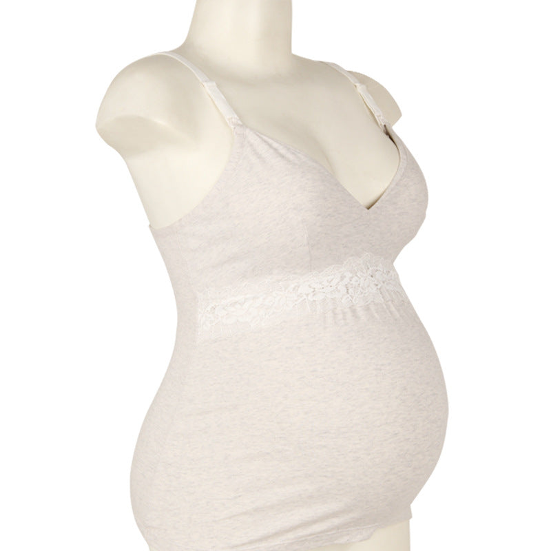 Women’s Cotton Nursing Tank Top – Breastfeeding & Postpartum Maternity Camisole