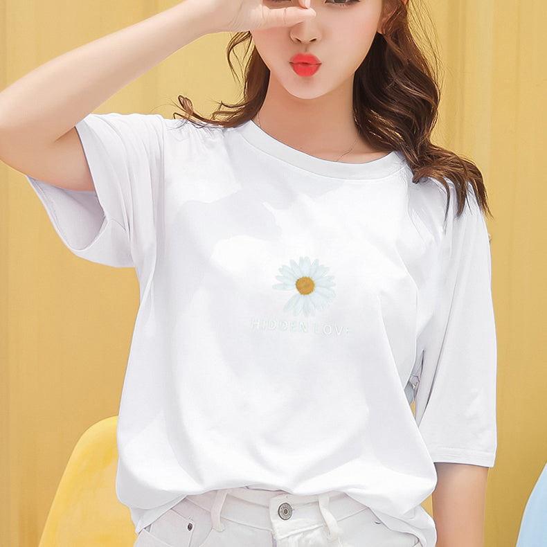 Summer Daisy Short Sleeve T-Shirt for Women