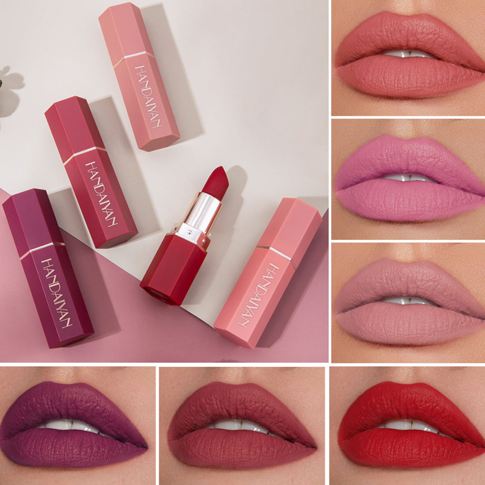 6-Color Matte Moisturizing Lipstick for Daily Use