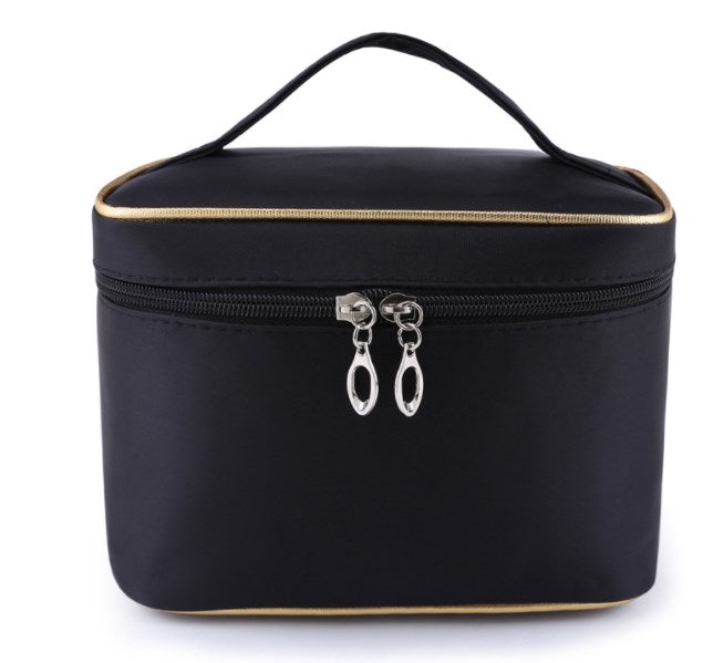 Portable Square Toiletry Makeup Bag with Handle