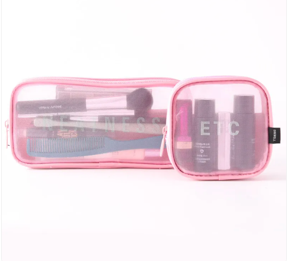 Mesh Cosmetic Storage Bag – Large Capacity Portable Makeup Brush Organizer