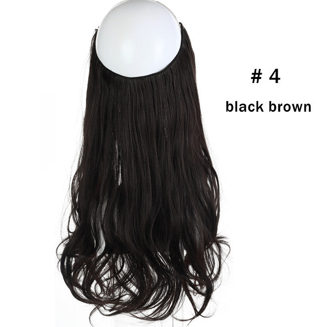 45cm Invisible Long Wavy Hair Extensions – Fish Line Synthetic Hairpiece, 32 Colors