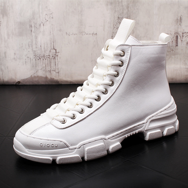 Men’s Vintage High-Top Sneakers – Retro Casual Streetwear Shoes