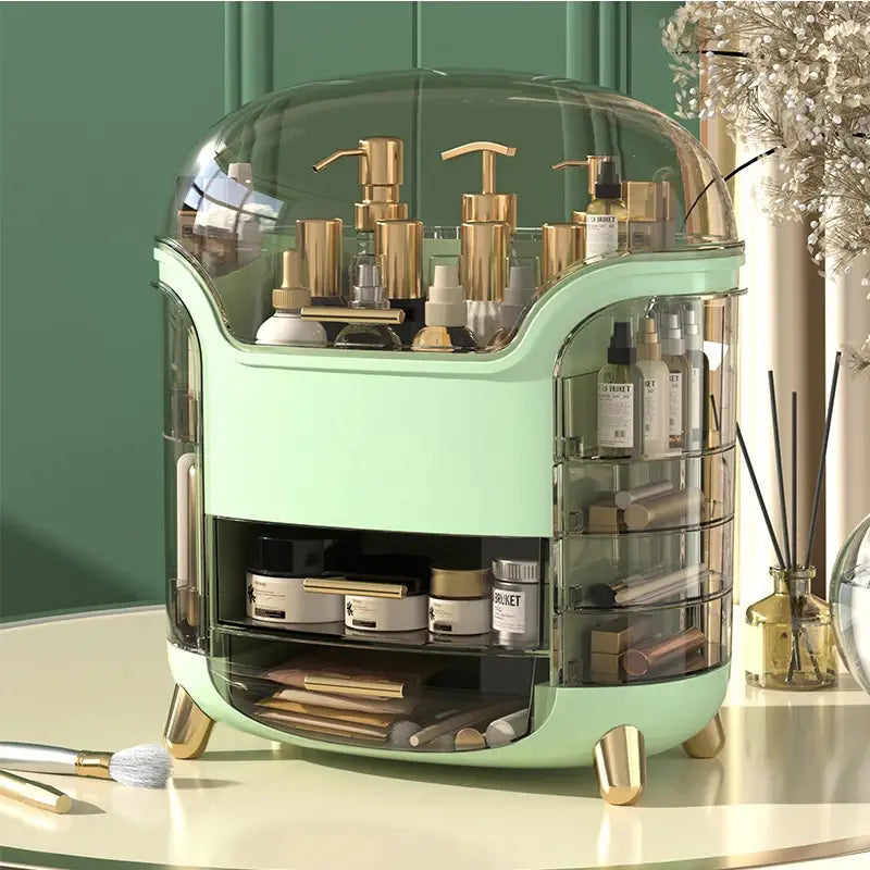 Multifunctional Dustproof Makeup Box – Portable Cosmetic Organizer & Beauty Storage Case