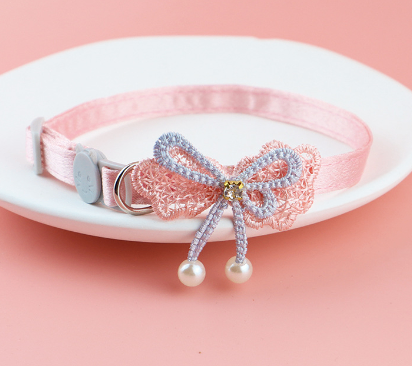 Colorful Safety Buckle Dog Collar – Cute Bow Tie & Butterfly Pet Choker