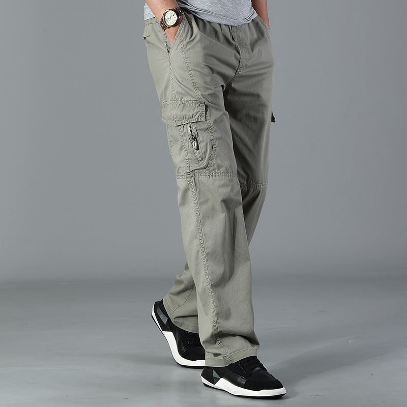 Men’s Plus Size Solid Color Casual Trousers – Everyday Pants