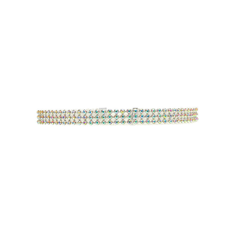 Trendy Choker Necklace with Full Rhinestone Design