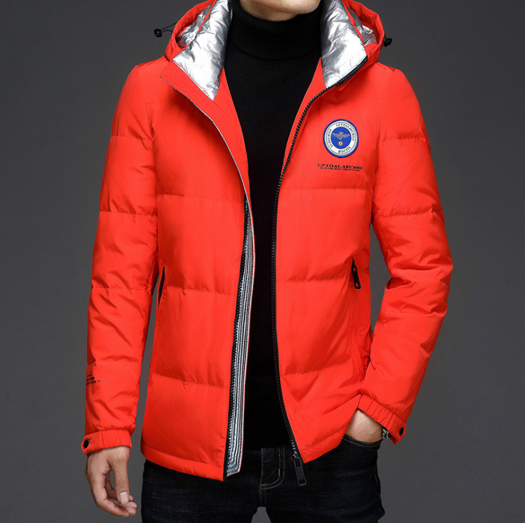 Men’s Winter Hooded White Duck Down Jacket – Warm Cold-Proof Loose-Fit Puffer Coat, 5 Colors, 170–190