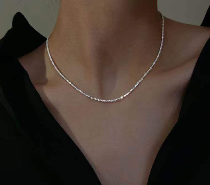 Sparkling Gypsophila Necklace