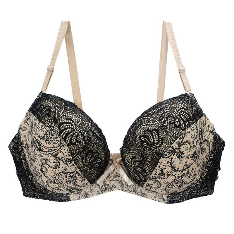 Lace & Print Plus Size Women’s Bra – Comfortable Everyday Lingerie