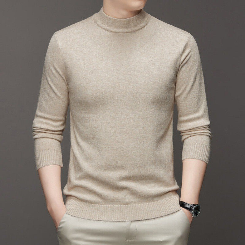 Men’s Thick Winter Turtleneck Sweater – Wool Yarn Slim-Fit Long Sleeve Pullover, 6 Colors, M–4XL