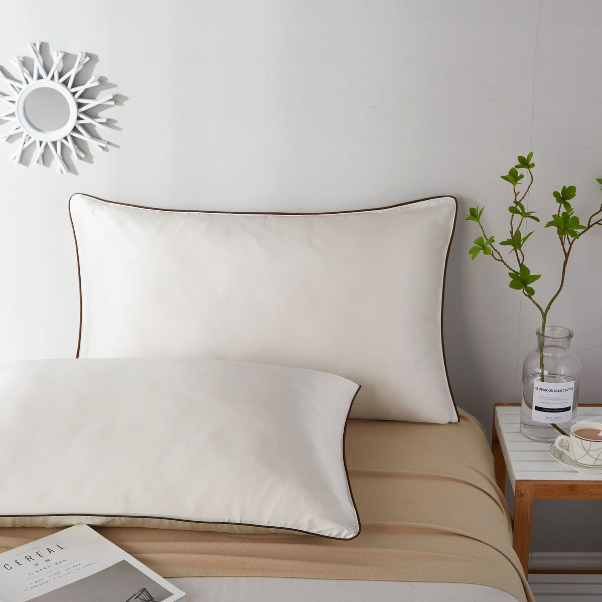 Single-Sided Solid Color Silk Satin Pillow Cover – Smooth Elegant Pillowcase