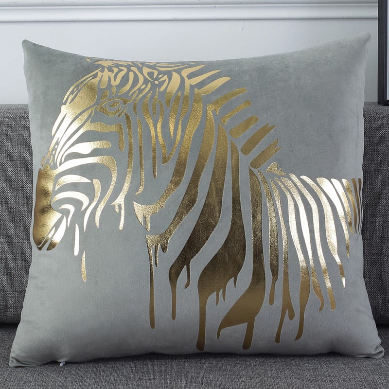 Holland Velvet Bronzing Throw Pillow Cushion Cover – European Style Decorative Pillow