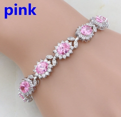 Women’s Inlaid Crystal Cross Bracelet – Colorful Geometric Fashion Jewelry