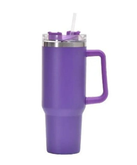 Bingba 40oz Stainless Steel Insulated Cup – Double-Wall Travel Tumbler with Straw