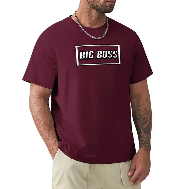 Big Boss Box Design Men’s Stretch T-Shirt – Casual Graphic Tee, S–4XL