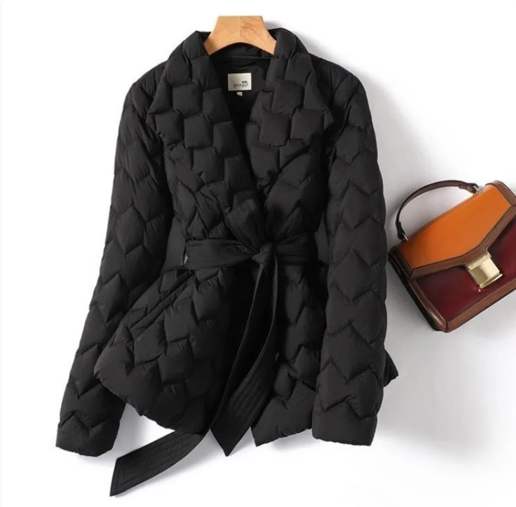 Women’s Slim-Fit Mid-Length Padded Coat – Ultra-Thick Cotton-Filled Zipper Winter Jacket, S–5XL