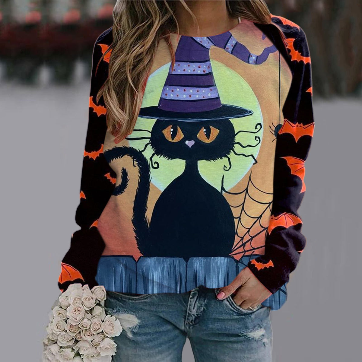 Printed Long Sleeve T-shirt for Women