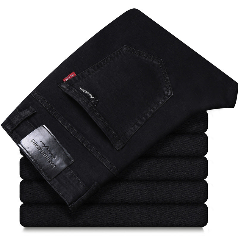 Men’s Slim Straight-Leg Jeans – Classic Long Denim Pants