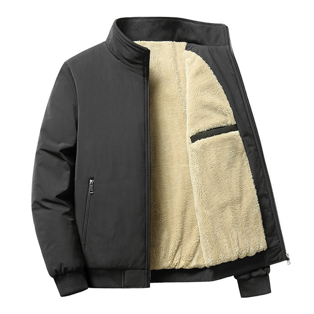 Men’s Plush Thickened Oversized Winter Jacket – USA