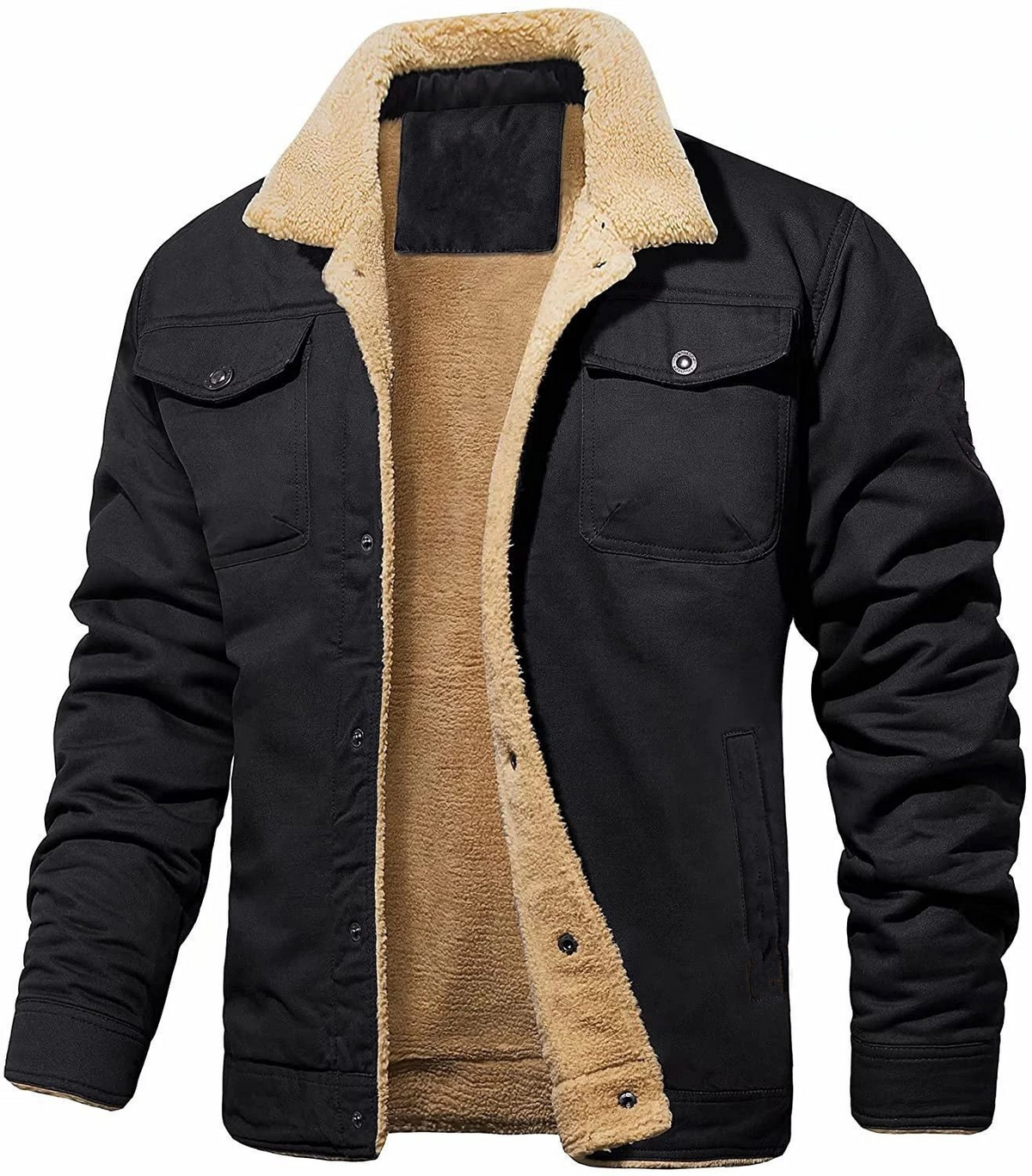 Men’s Fleece-Lined Hooded Overalls – Warm Mid-Length Winter Outerwear, 7 Colors, S–3XL