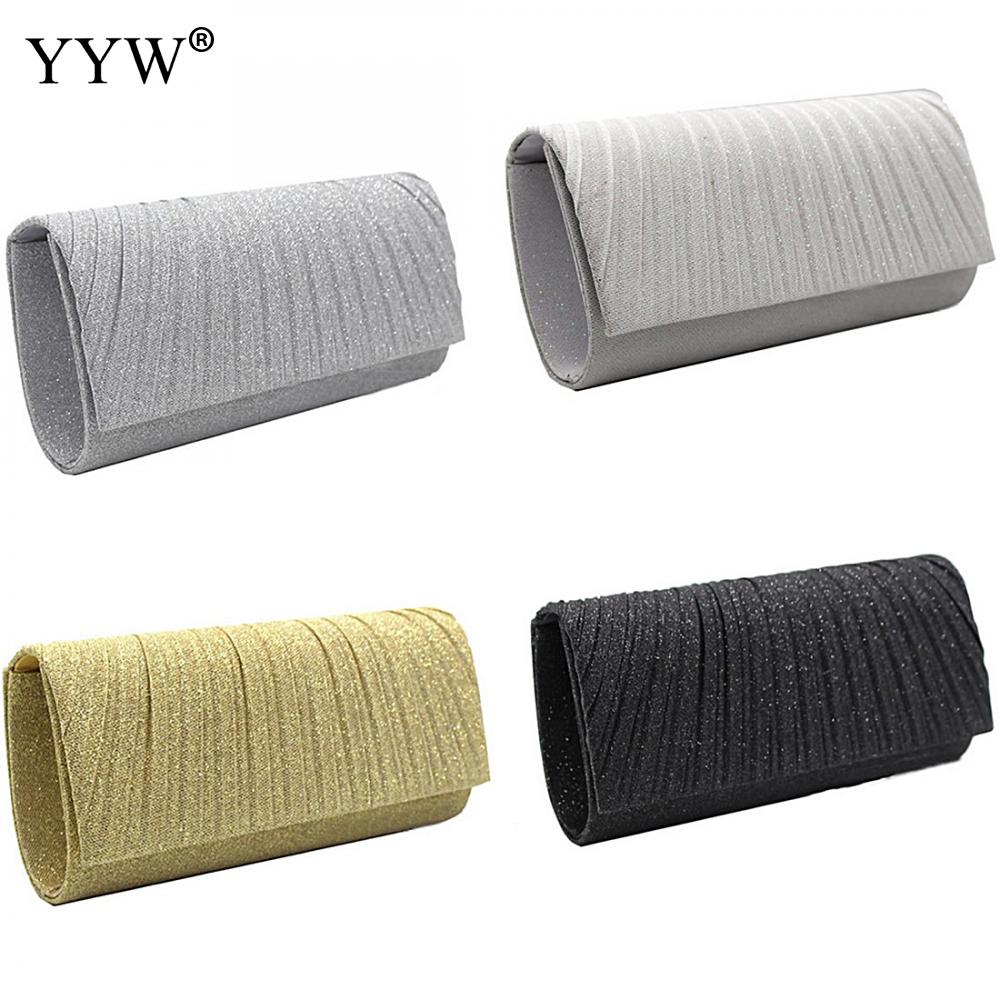 Luxury Glitter Leather Clutch Bag for Women – Sparkling Evening Party Purse with Chain Strap
