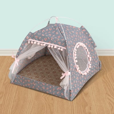Washable Summer Pet Tent – Removable Cozy Indoor Bed for Cats & Small Dogs