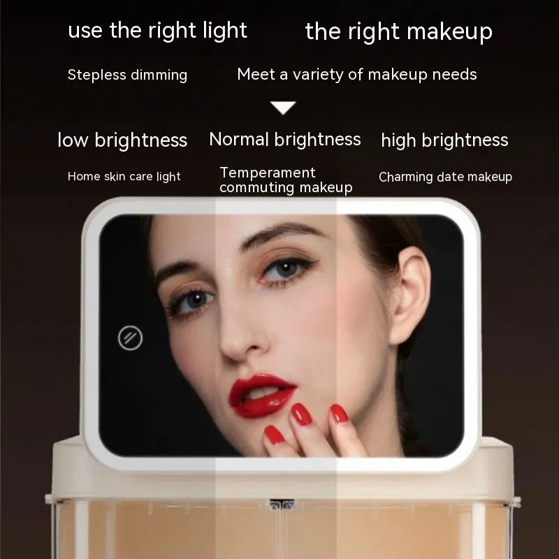 Desktop Cosmetic Storage Box – Makeup, Skincare & Vanity Organizer