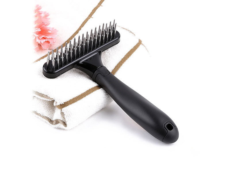 Large Dog Detangling Comb – Stainless Steel Grooming Tool for Knots & Shedding