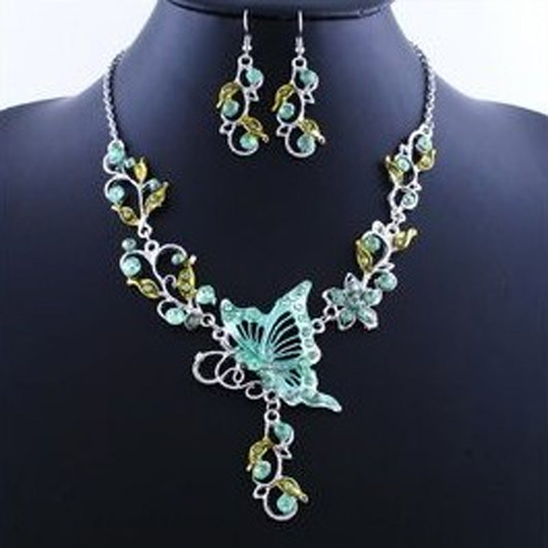 Butterfly Love Necklace Jewelry Set