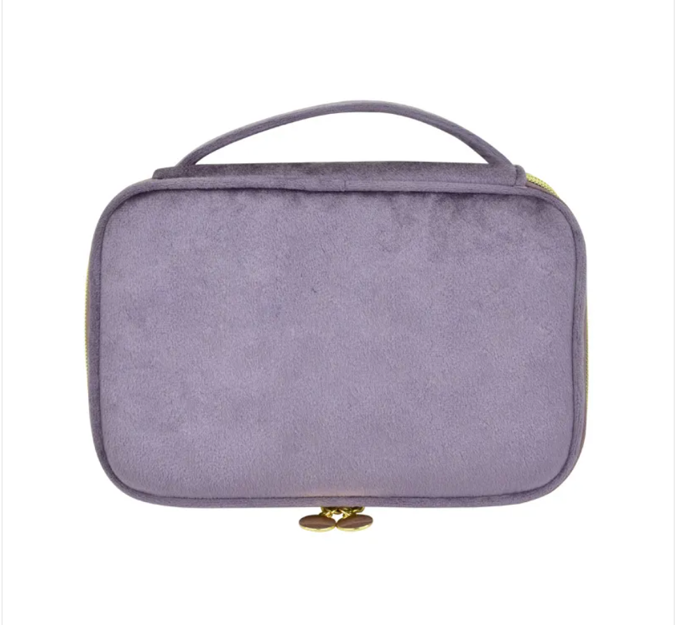 Portable Velvet Cosmetic Bag – Soft Makeup & Beauty Travel Organizer