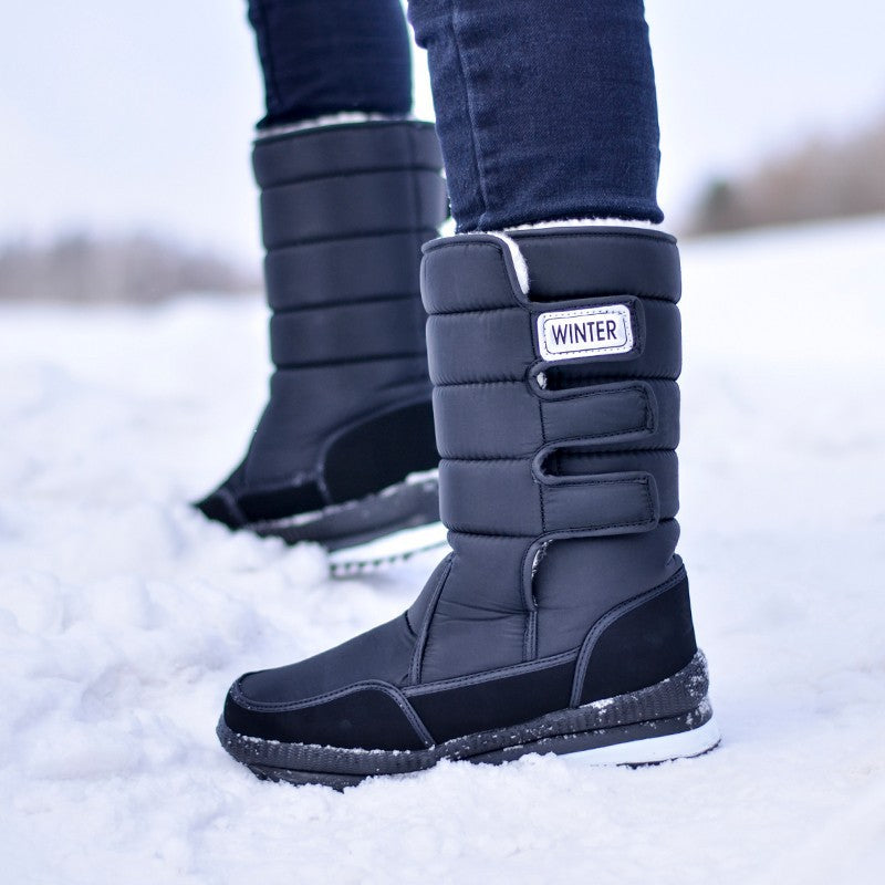 Men’s Plus-Size Medium-Tube Winter Boots – Warm Casual Footwear