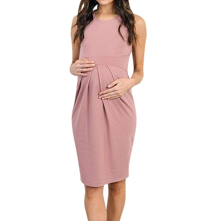 Women’s Maternity Tank Top Dress & Clothing Set – Casual Pregnancy Outfit