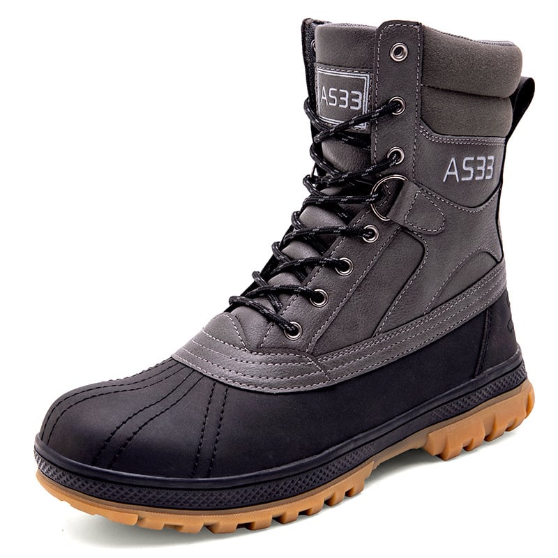 Men’s Thick-Soled High-Top Platform Leather Boots – Rugged Casual Footwear