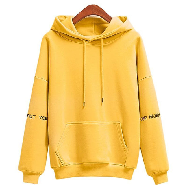 Women’s Embroidered Velvet Hoodie – Casual Soft Pullover Top