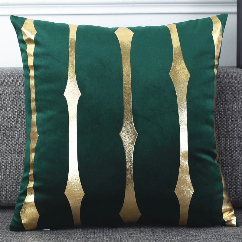Holland Velvet Bronzing Throw Pillow Cushion Cover – European Style Decorative Pillow