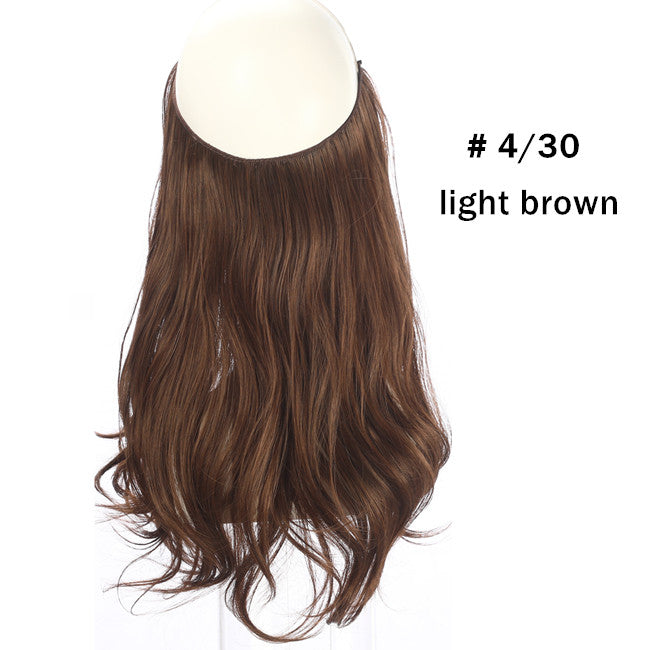 45cm Invisible Long Wavy Hair Extensions – Fish Line Synthetic Hairpiece, 32 Colors